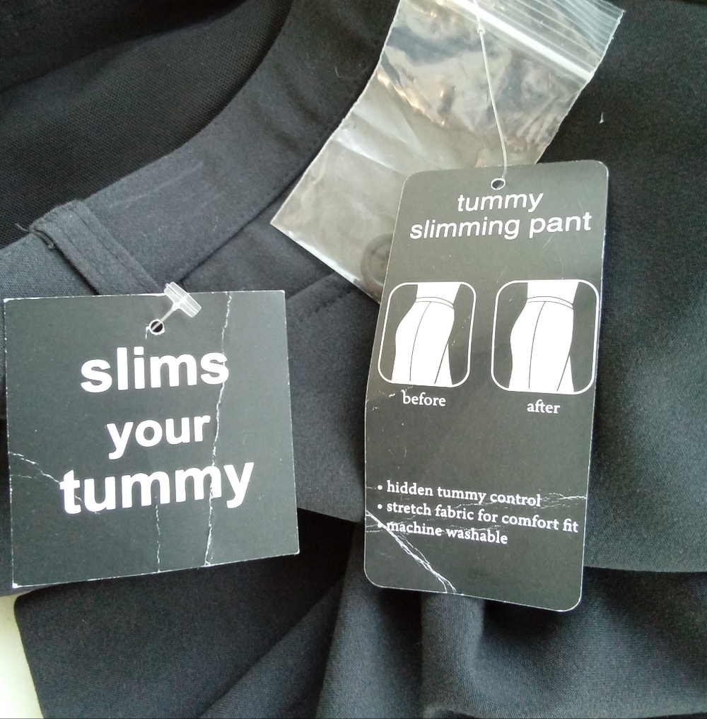 George Black Slimming Dress Pants Women's Size 18W Straight Leg Trousers - Picture 4 of 7